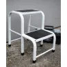 Échelle - tabouret HOME en acier, 2 niveaux, 150 kg