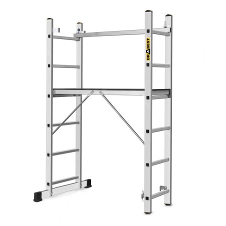 Échafaudage en aluminium à échelle HOME 2x6 / plateforme 34x114 cm