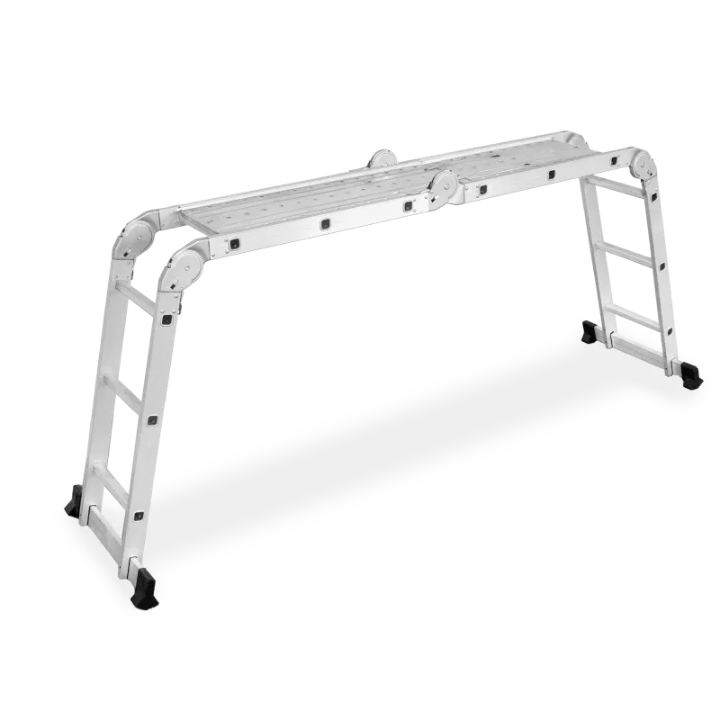 Échelle articulée universelle en aluminium multifonctionnelle 4x3 + PLATE-FORME