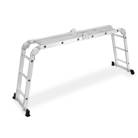 Échelle articulée universelle en aluminium multifonctionnelle 4x3 + PLATE-FORME