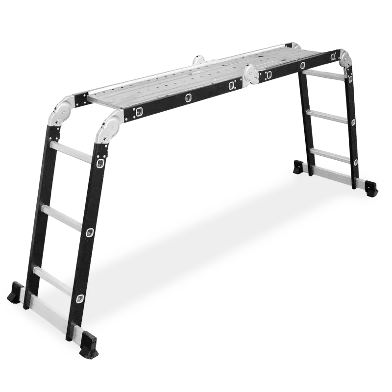 Échelle universelle multifonctionnelle articulée pliable 4x3 marches + PLATEFORME