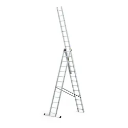 Échelle PRO en aluminium, 3 éléments, 3x13 échelons, capacité de charge 150 kg Échelle PRO en aluminium, 3 éléments, 3x13 échelons, capacité de charge 150 kg