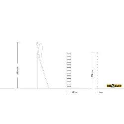 Échelle PRO en aluminium, 13 échelons, capacité de charge 150 kg