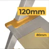 Échelle en aluminium monoplan 7 MARCHES plus larges MAX 150 kg