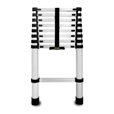 ÉCHELLE TÉLESCOPIQUE EN ALUMINIUM 9 ÉCHELONS