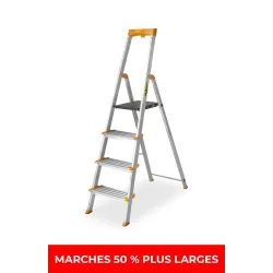 échelle en aluminium monoplan 4 MARCHES plus larges MAX 150 kg