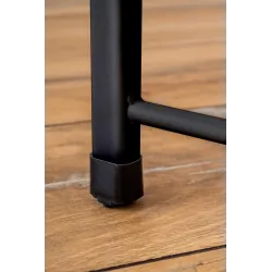 Échelle marchepied tabouret en acier noir 1 marche, 150 kg