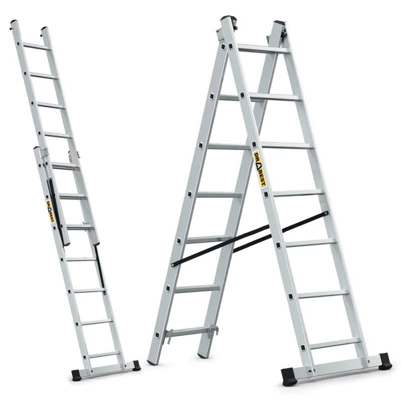 Échelle HOME en aluminium à 2 éléments, 2x7 échelons, 150 kg