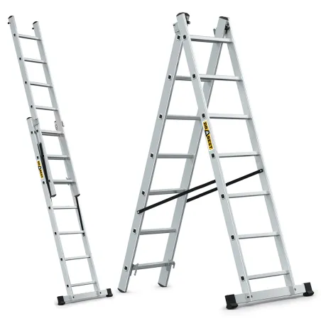 Échelle HOME en aluminium à 2 éléments, 2x7 échelons, 150 kg