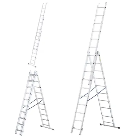 Échelle HOME en aluminium à 3 éléments, 3x10 échelons, 150 kg