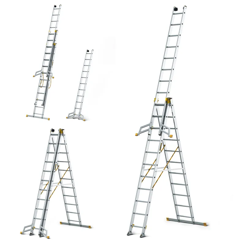 Échelle MAX en aluminium 3 éléments 3x11 échelons 150 kg