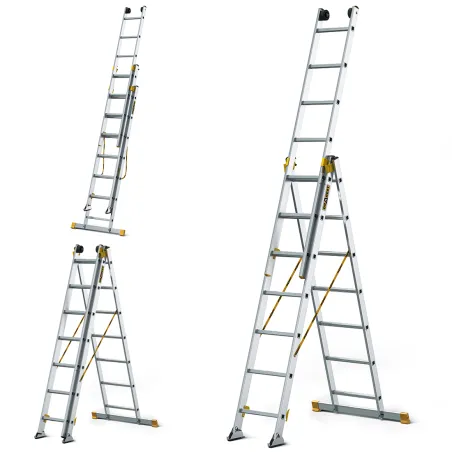 Échelle aluminium MAX 3 éléments 3x7 échelons 150 kg