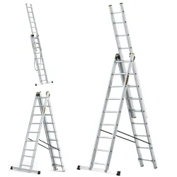 Drabina aluminiowa wielofunkcyjna 3x9-150 kg PRO