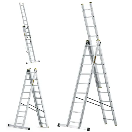 Drabina aluminiowa wielofunkcyjna 3x9-150 kg PRO