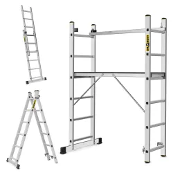 Échafaudage en aluminium à échelle 2x6 / plateforme 46x150 cm