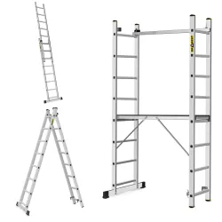 Échafaudage en aluminium à échelle 2x8 échelons