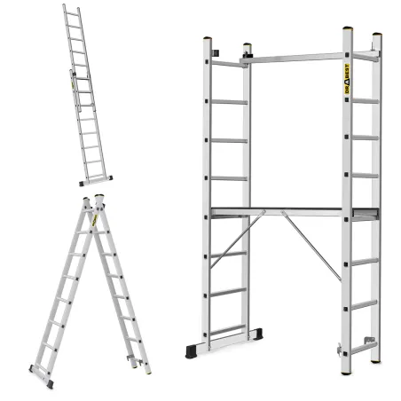Échafaudage en aluminium à échelle 2x8 échelons