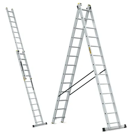 Échelle PRO en aluminium 2 éléments 2x13 échelons 150 kg