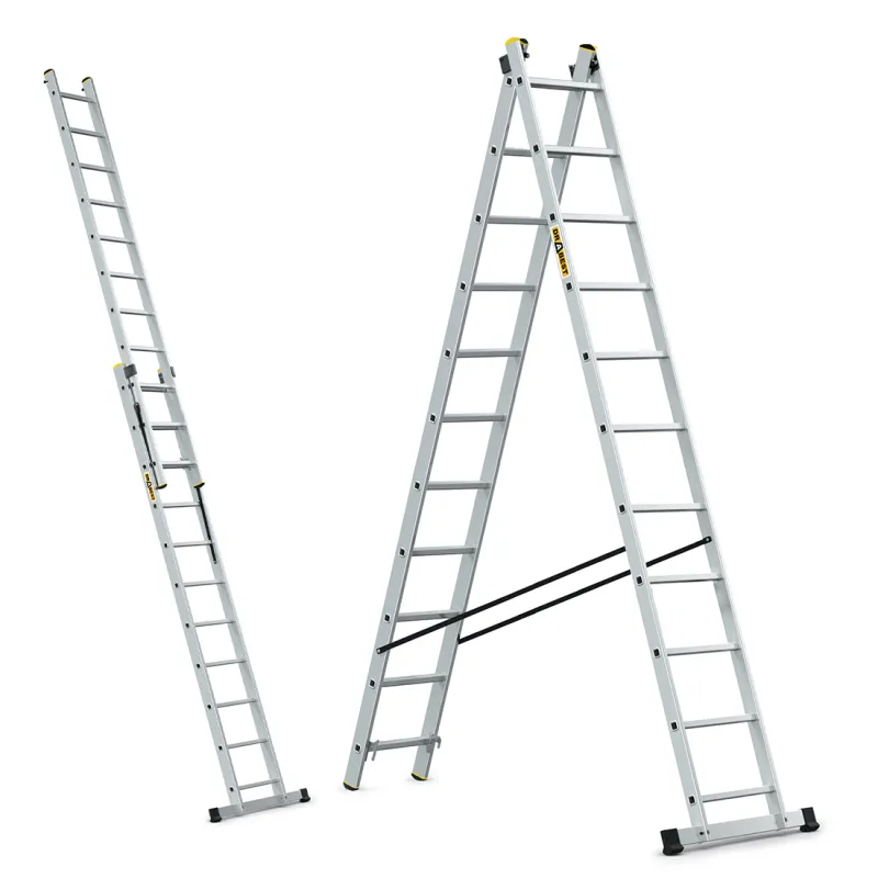 Échelle PRO en aluminium 2 éléments 2x11 échelons 150 kg Échelle PRO en aluminium 2 éléments 2x11 échelons 150 kg