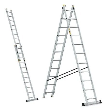 Échelle PRO en aluminium 2 éléments 2x11 échelons 150 kg
