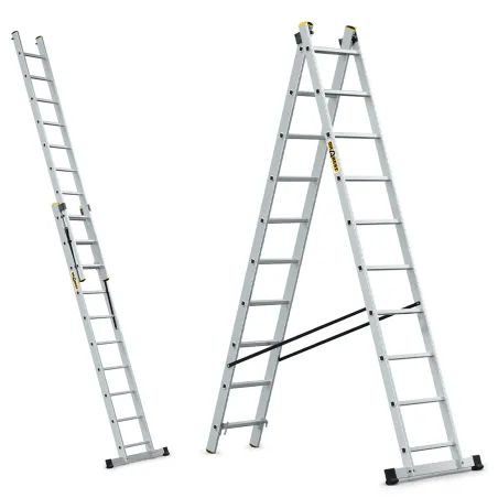 Échelle PRO en aluminium 2 éléments 2x10 échelons 150 kg