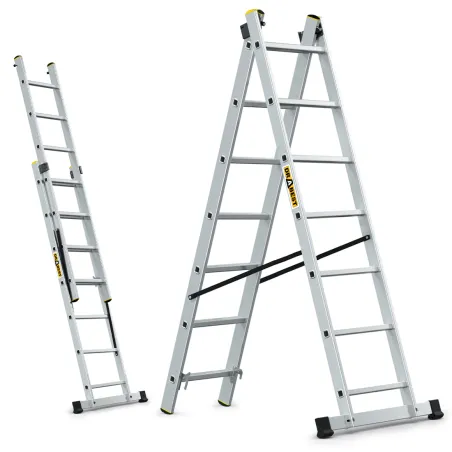 Échelle PRO en aluminium 2 éléments 2x7 échelons 150 kg