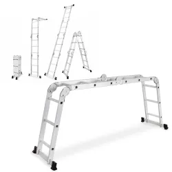 Échelle articulée universelle en aluminium multifonctionnelle 4x3