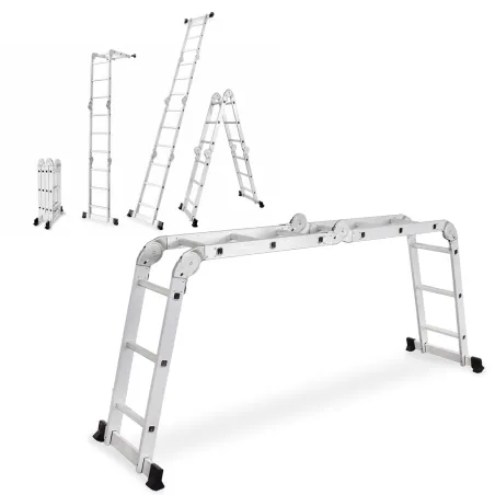 Échelle articulée universelle en aluminium multifonctionnelle 4x3