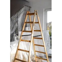 Échelle PRO en bois, 7 marches, capacité de 150 kg, pour travaux de peinture