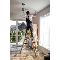 Échelle PRO en bois, 5 marches, capacité de 150 kg, pour travaux de peinture