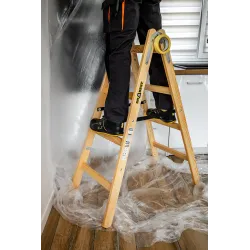 Échelle PRO en bois, 4 marches, capacité de 150 kg, pour la peinture