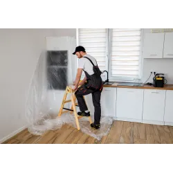 Échelle PRO en bois, 3 marches, capacité de 150 kg, pour la peinture
