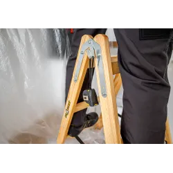 Échelle PRO en bois, 3 marches, capacité de 150 kg, pour la peinture
