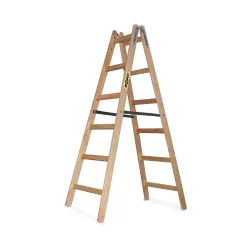 Échelle PRO en bois, 6 marches, capacité de 150 kg, pour travaux de peinture