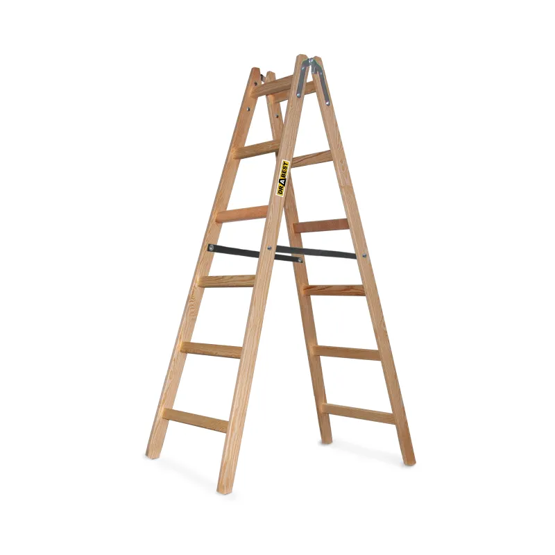 Échelle PRO en bois, 6 marches, capacité de 150 kg, pour travaux de peinture Échelle PRO en bois, 6 marches, capacité de 150 kg, pour travaux de peinture