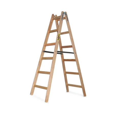 Échelle PRO en bois, 6 marches, capacité de 150 kg, pour travaux de peinture