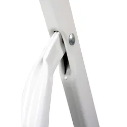 Échelle HOME en acier, 4 marches, 125 kg – BLANCHE