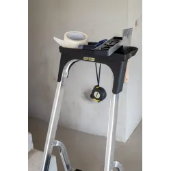 Échelle PRO en aluminium avec plateforme, 7 marches, 150 kg