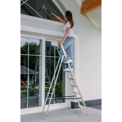 Échelle en aluminium monoplan 7 MARCHES plus larges MAX 150 kg