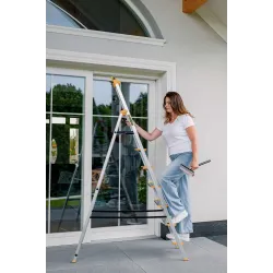 Échelle en aluminium monoplan 7 MARCHES plus larges MAX 150 kg