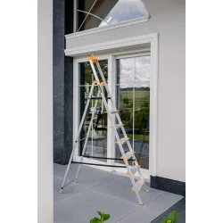 Échelle en aluminium monoplan 7 MARCHES plus larges MAX 150 kg