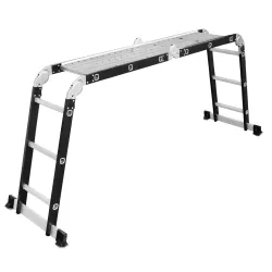 Échelle universelle multifonctionnelle articulée pliable 4x3 marches + PLATEFORME Échelle universelle multifonctionnelle articulée pliable 4x3 marches + PLATEFORME