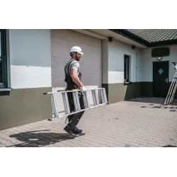 Escabeau PRO en aluminium double face, 6 marches, capacité de charge 150 kg