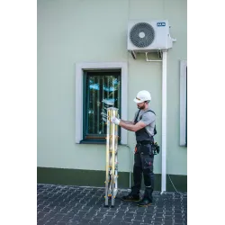 Escabeau PRO en aluminium double face, 7 marches, capacité de charge 150 kg